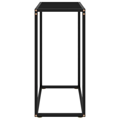 vidaXL Console Table Black 60x35x75 cm Tempered Glass