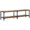 vidaXL TV Cabinet | Natural wood | Solid mango wood, Powder-coated iron | Medium
