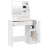vidaXL Dressing Table with Mirror White 86.5x35x136 cm