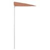 vidaXL Garden Half Parasol with Pole 180x90 cm Terracotta