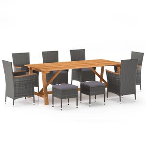 vidaXL Dining Set | Grey
