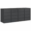 vidaXL Wheelie Bin Storage for 4 Bins Anthracite 272 x 77.5 x 115.5 cm