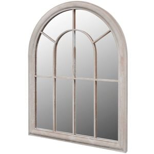 vidaXL Mirror | Antique white | Iron and glass | 69 x 89 cm | Decorative Inlays