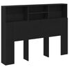 vidaXL Headboard Cabinet Black Oak Engineered Wood