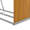 vidaXL Log Holder Wood Look 120x45x210 cm Galvanised Steel