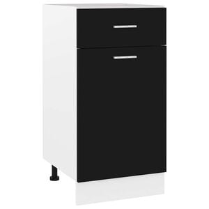 vidaXL Drawer Bottom Cabinet "Lyon" Black 40x46x81,5 cm Engineered Wood
