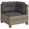 vidaXL 9 Piece Garden Sofa Set with Cushions Grey Poly Rattan