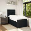 vidaXL Box Spring Bed with Mattress Black King Single Velvet