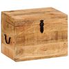 vidaXL Storage Box | Natural Wood | Solid Mango Wood | 39 x 28 x 31 cm