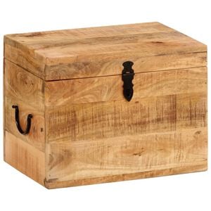 vidaXL Storage Box | Natural Wood | Solid Mango Wood | 39 x 28 x 31 cm
