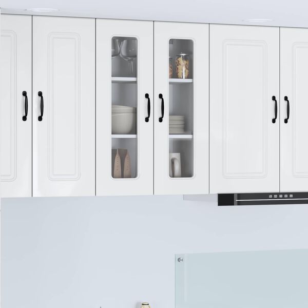vidaXL Kitchen Cabinet Kalmar High Gloss White 60 x 31 x 80 cm