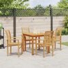 vidaXL Stacking Dining Chairs 4 pcs Solid Teak