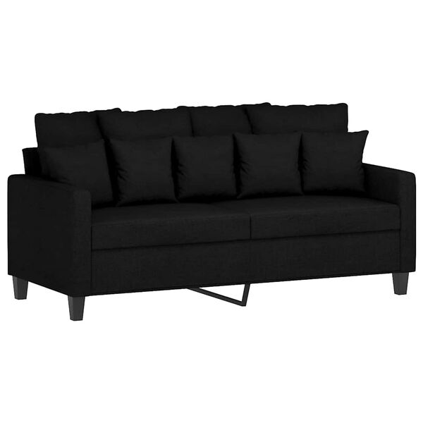 vidaXL 2-Seater Sofa Black 140 cm Fabric