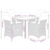 vidaXL 5 Piece Garden Dining Set with Cushions Grey Poly Rattan