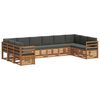 vidaXL Outdoor Sofa Set 10 pcs Natural and Anthracite