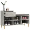 vidaXL Shoe Cabinet Concrete Grey 102x36x60 cm Engineered Wood