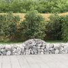 vidaXL Arched Gabion Baskets 18 pcs 200x50x40/60 cm Galvanised Iron