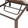 vidaXL Sun Lounger with Cushion Poly Rattan Brown