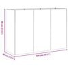 vidaXL Planter White 120x40x80 cm Cold-rolled Steel