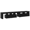 vidaXL TV Cabinet 2 pcs Black Oak 230 x 36.5 x 40 cm Engineered Wood