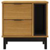 vidaXL Bedside Cabinet "FLAM" 49x35x50 cm Solid Wood Pine