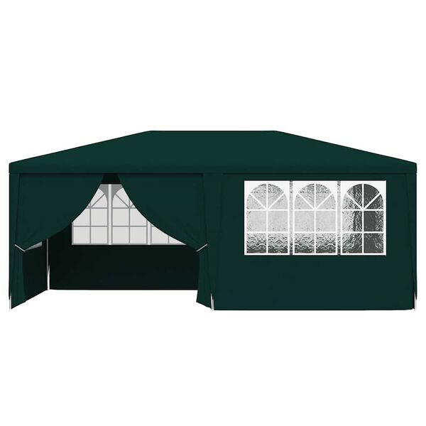 vidaXL Professional Party Tent with Side Walls 4x6 m Green 90 g/m?