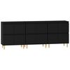 vidaXL Sideboards 3 pcs Black 60x35x70 cm Engineered Wood
