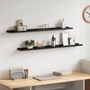 vidaXL Wall Shelves 2 pcs Black 100x9x3 cm