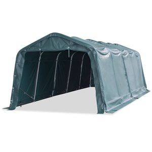 vidaXL Removable Livestock Tent PVC 550 g/m&sup2; 3.3x8 m Dark Green