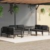 vidaXL 7 Piece Garden Lounge Set with Cushions Aluminium Anthracite