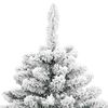 vidaXL Artificial Hinged Christmas Tree with Flocked Snow 120 cm