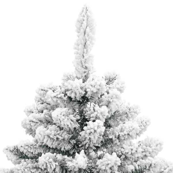vidaXL Artificial Hinged Christmas Tree with Flocked Snow 120 cm