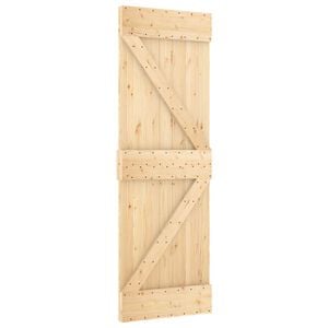 vidaXL Sliding Door NARVIK Natural and Black 70 x 210 cm (152.5 cm)