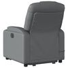 vidaXL Electric Stand up Massage Recliner Chair Grey Faux Leather