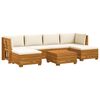 vidaXL 7 pcs Outdoor Sofa Set Solid Acacia Wood Brown