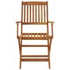 vidaXL 5 Piece Folding Outdoor Dining Set Solid Acacia Wood