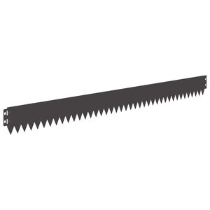 vidaXL Lawn Edging 10 pcs 103 x 10 cm Steel Black