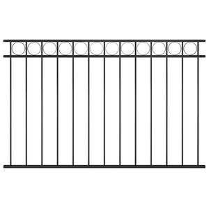 vidaXL Fence Panel "Assen" Steel 163x100 cm Black