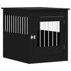 vidaXL Dog Crate Furniture Black 64.5x80x71 cm Engineered Wood