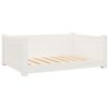 vidaXL Dog Bed White 75,5x55,5x28 cm Solid Pine Wood