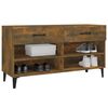 vidaXL Shoe Cabinet Smoked Oak 102x35x55 cm Engineered Wood