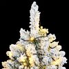 vidaXL Artificial Hinged Christmas Tree 300 LEDs & Flocked Snow 180 cm