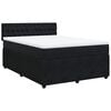 vidaXL Box Spring Bed with Mattress Black Double Velvet
