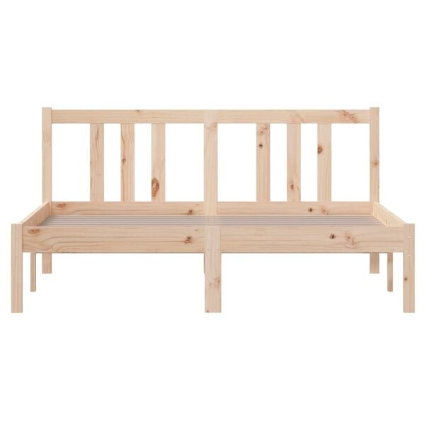 vidaXL Bed Frame without Mattress Solid Wood 135x190 cm Double Double