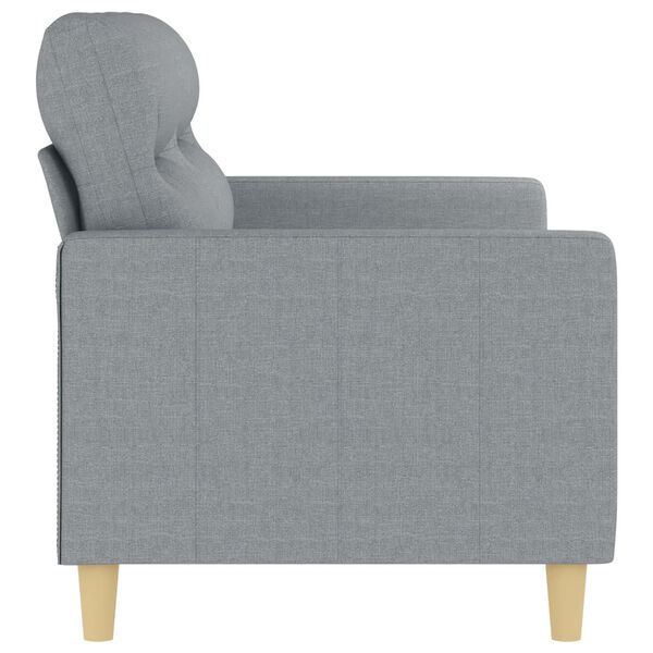 vidaXL 2-Seater Sofa Light Grey 140 cm Fabric