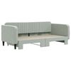 vidaXL Daybed with Trundle without Mattress Light Grey 90x190 cm