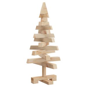 vidaXL Christmas Trees with Stand Natural 60 cm Solid pine wood