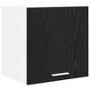 vidaXL Hanging Cabinet with Door Black Oak and White 40 x 31 x 40 cm