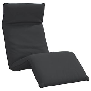 vidaXL Folding Sun lounger Black 175x54x8.5 cm Oxford Fabric