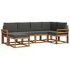 vidaXL Outdoor Sofa Set 6 pcs Natural and Anthracite